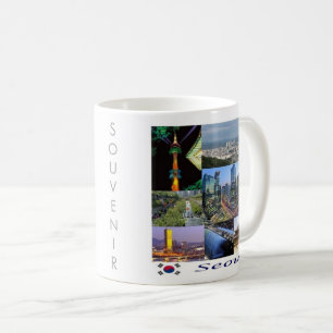 Mug zKR008 SEOUL mosaïque, Corée du Sud, Asie,