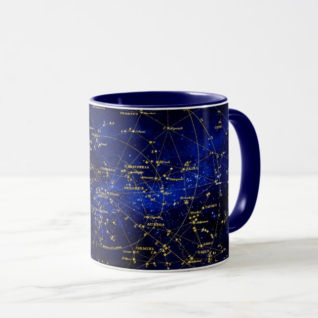 Mug Zodiac Constellations Galaxy (Devant droit)
