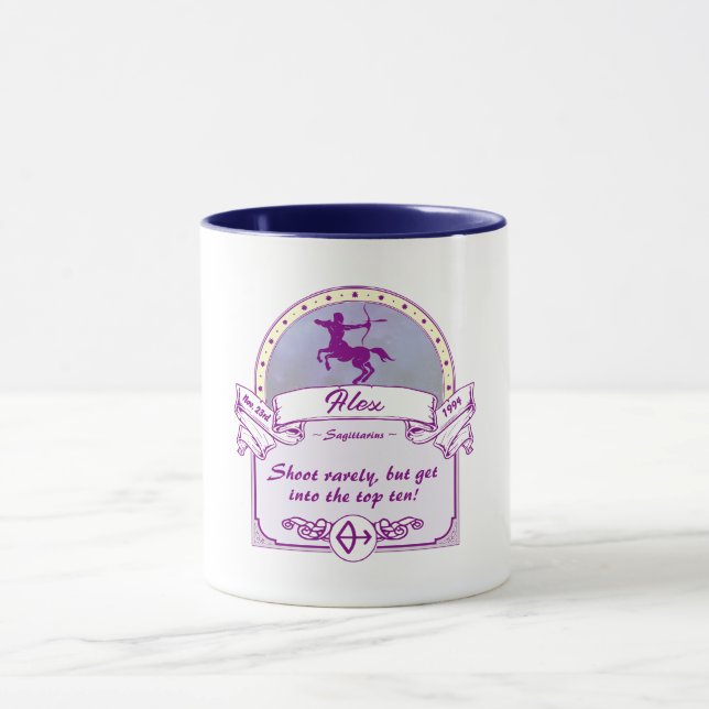 Mug Zodiac | Sagittaire signe Purple Magie (Centre)