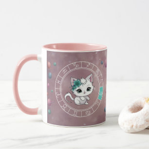 Mug Zodiac virgo Cute Cat Wheel Planet Astrologie