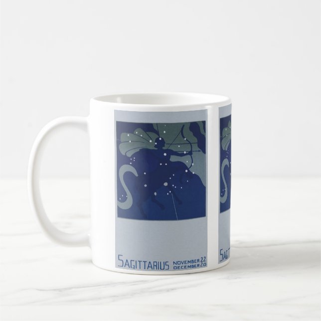Mug Zodiaque Astrologie Vintage Constellation du Sagit (Gauche)