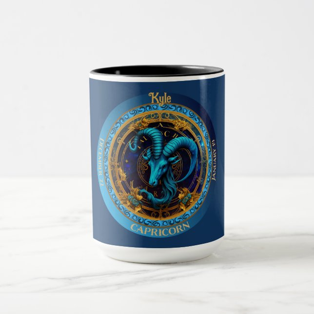 Mug Zodiaque Capricorne avec Nom Café (Centre)