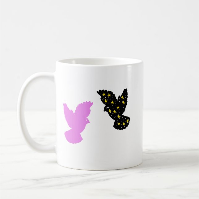 Mug Zodiaque Deux Oiseaux • Silhouettes Célestes J (Gauche)