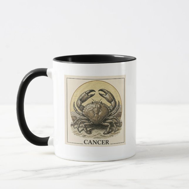 Mug Zodiaque Gravé Classique - Cancer (Gauche)