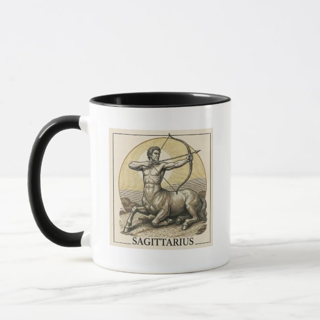 Mug Zodiaque Gravé Classique - Sagittaire (Gauche)