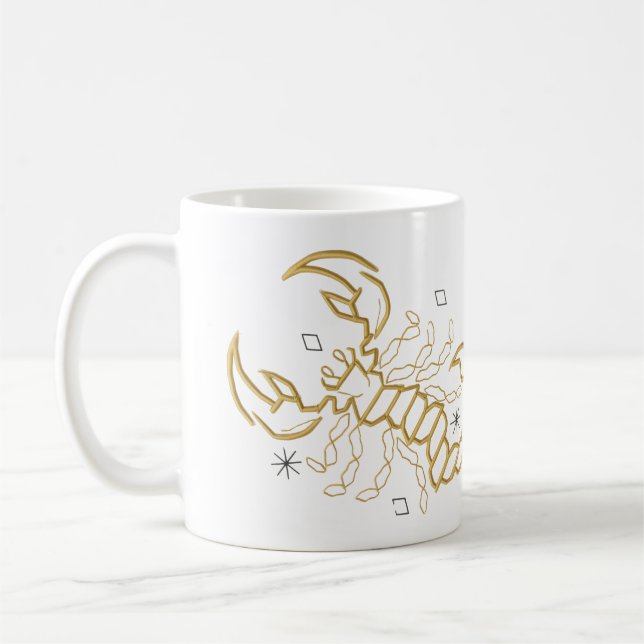 Mug Zodiaque Scorpion doré - Infusez audacieusemen (Gauche)