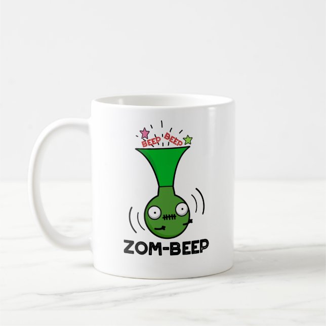 Mug Zom-beep Drôle Halloween Zombie Honker Pun (Gauche)