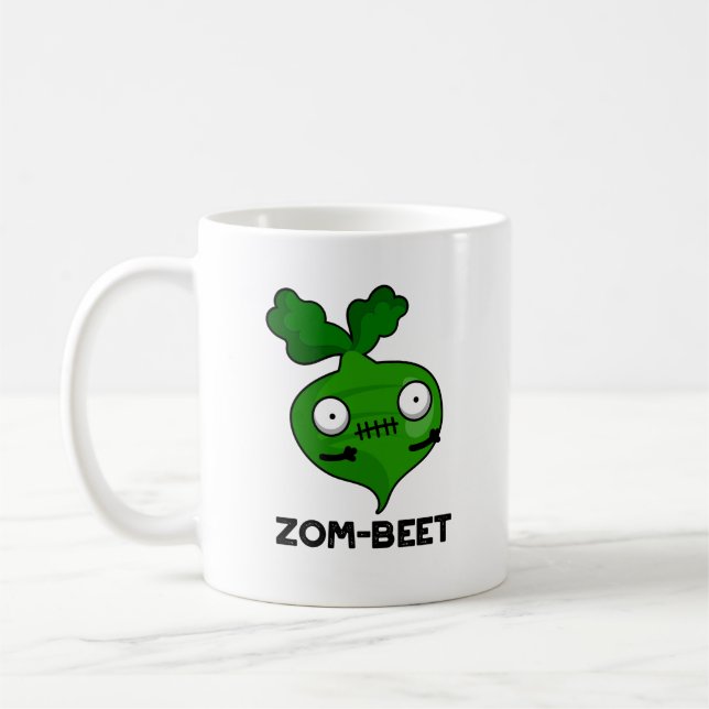 Mug Zom-beet drôle Halloween Zombie Beet Pun (Gauche)
