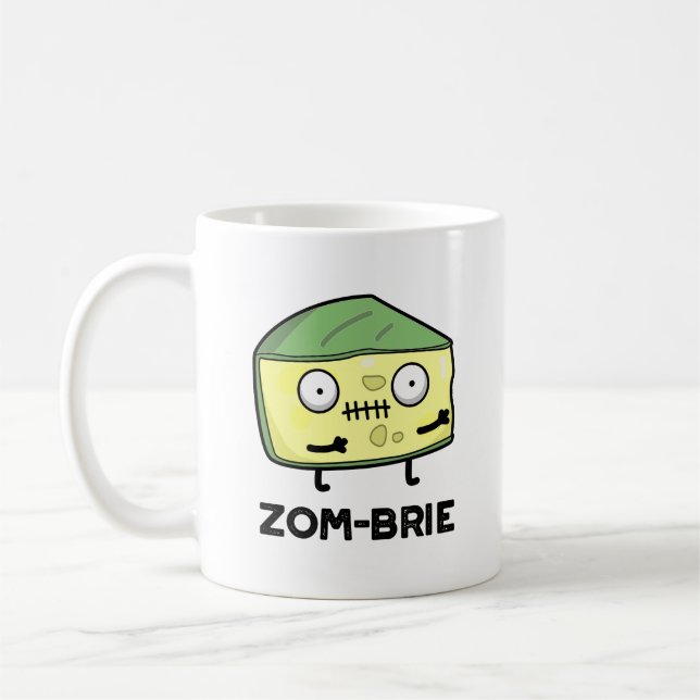 Mug Zom brie Drôle Halloween Zombie Brie Pun fromage (Gauche)