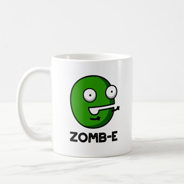 Mug Zomb-E Drôle Halloween Zombie Alphabet Pun (Gauche)