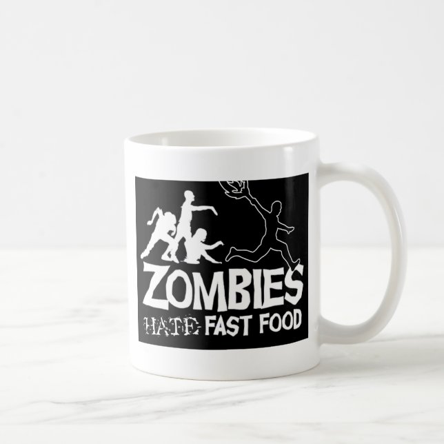 Mug Zombi-Haine-Rapide-Nourriture-Noir (Droite)