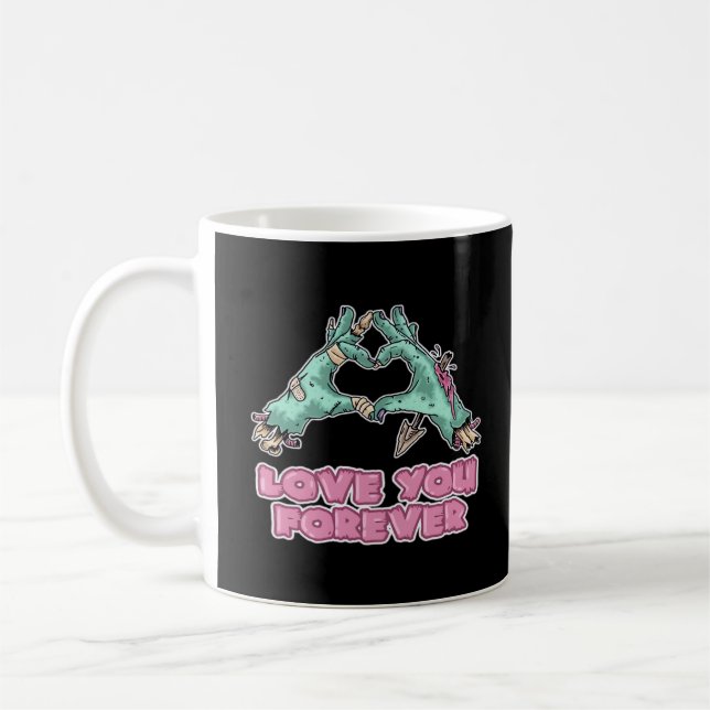Mug Zombie Classic - Squelette Coeur Et Mains (Gauche)