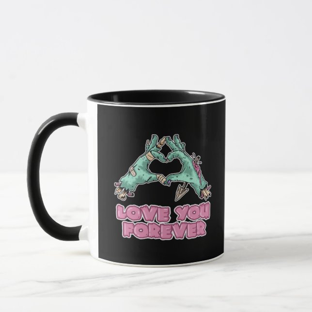 Mug Zombie Classic - Squelette Coeur Et Mains (Gauche)