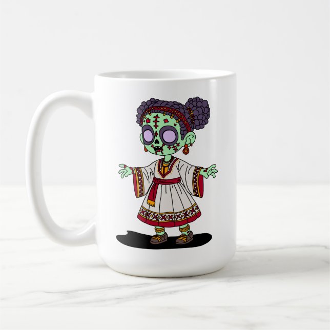 Mug Zombie éthiopienne mignonne (Gauche)