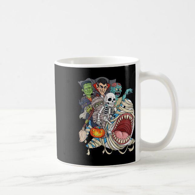 Mug Zombie Riding maman requin Vampire Halloween Pumpk (Droite)