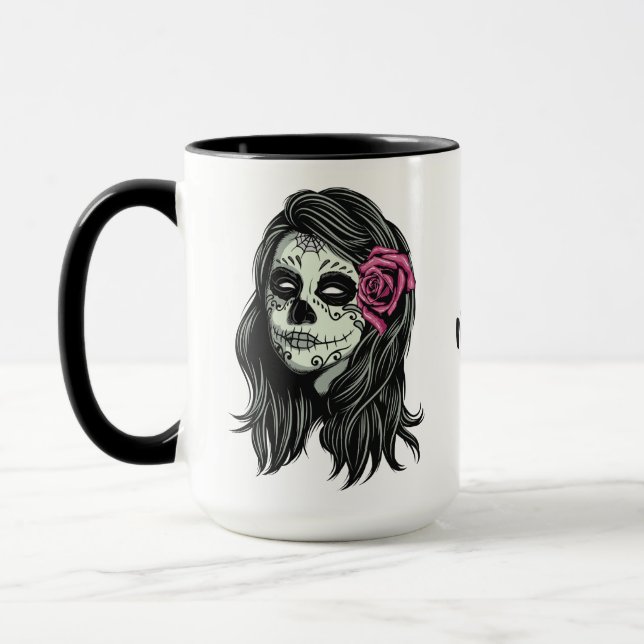 Mug Zombie Woman, un nom personnalisé (Gauche)