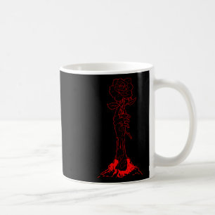 Mug Zombiecore esthétique Zombie main Rouge Rose Squel