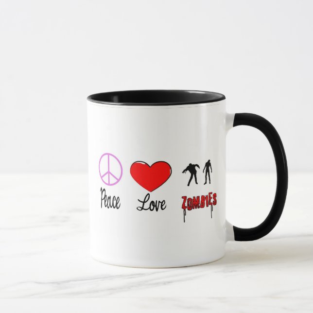 Mug zombis d'amour de paix (Droite)