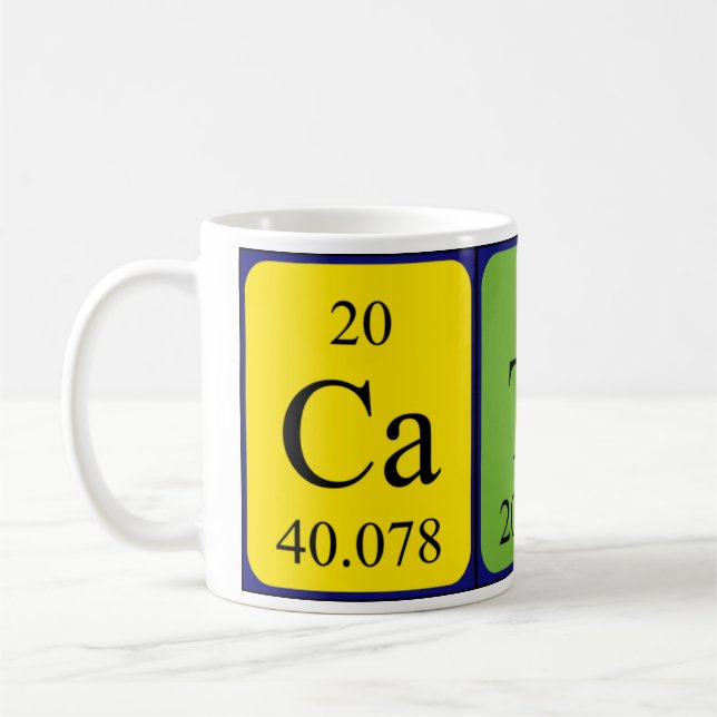 Mug Zone de nom de table périodique du catalogue (Gauche)