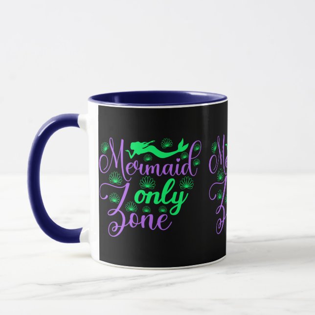 Mug Zone de sirène seulement dans Neon Green et Purple (Gauche)