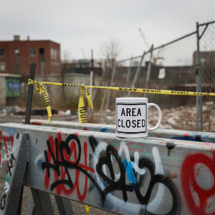 Mug Zone fermée Signal Avertissement Zone restreinte