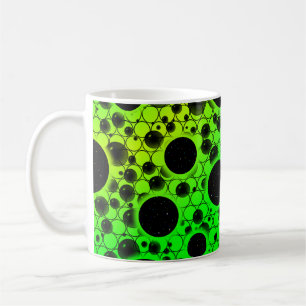 Mug Zones de bulles spatiales - Vert/Lime