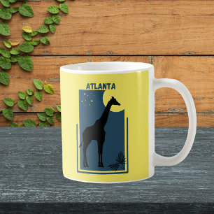Mug Zoo Atlanta Géorgie Vintage Giraffe