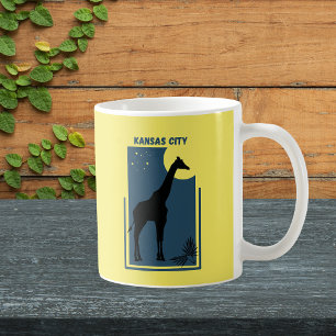 Mug Zoo de la ville de Kansas Missouri Giraffe Vintage