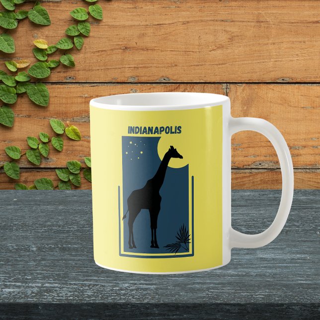 Mug Zoo Indianapolis Indiana Vintage Giraffe (Indianapolis Indiana Zoo Safari Animal Adventure Giraffe Mug)