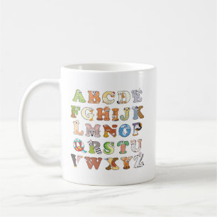 Mug Zoo - Lettres alphabétiques sur les animaux - Appr