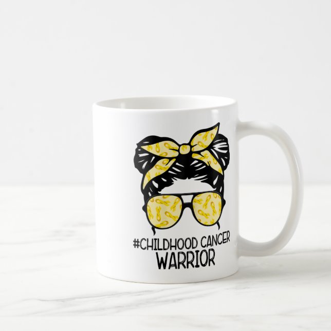 Mug Zqxj Chignon Décoiffé Ruban Jaune Guerrier Contre  (Droite)