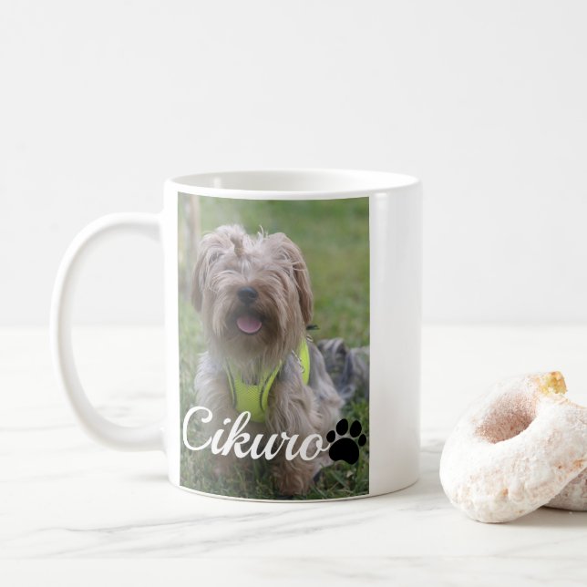 mugs ajoutent nom photo animal de compagnie - pers (Avec donut)