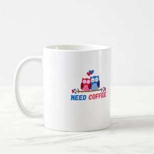 mugs amusants Le couple de hiboux a besoin de caf