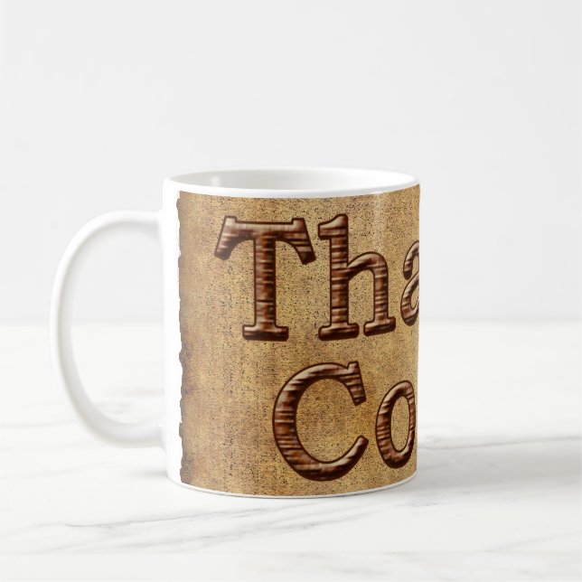 Mugs Cadeaux de Coach Rustiques MERCI (Gauche)