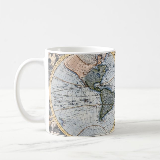 Mugs - Carte mondiale Vintage (Gauche)