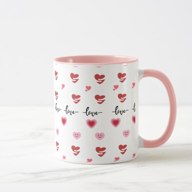 Mugs de café de la Saint-Valentin thème rose (Droite)