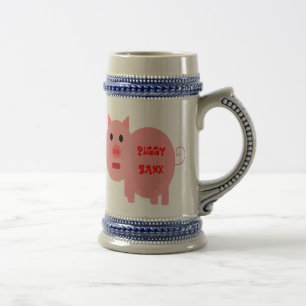 MUGS DE CAFÉ FUNNY - BANQUE DE PIGGIE - BANQUE ICI