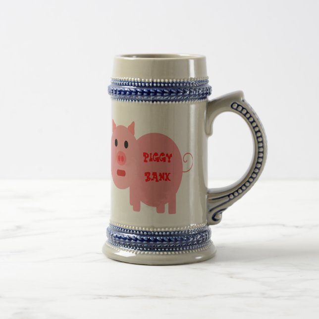 MUGS DE CAFÉ FUNNY - BANQUE DE PIGGIE - BANQUE ICI (Droite)