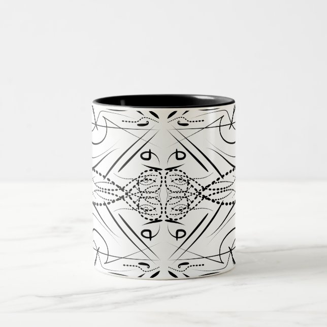 Mugs de café noir blanc (Centre)