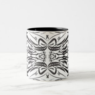 Mugs de café noir blanc