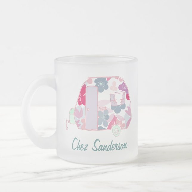 Mugs de café personnalisés de caravane rétro (Gauche)