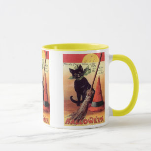 Mugs de cartes d'Halloween Vintage et poilu