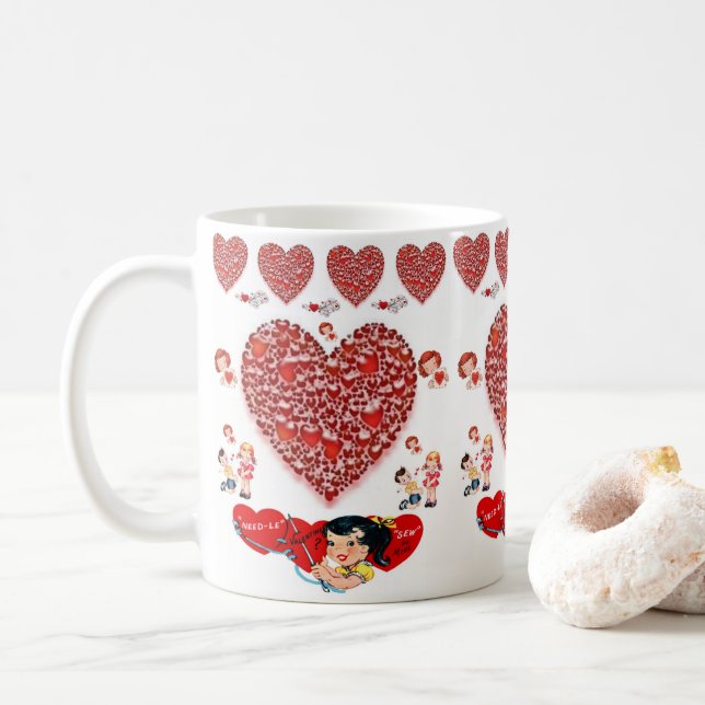 Mugs de la Saint-Valentin (Avec donut)