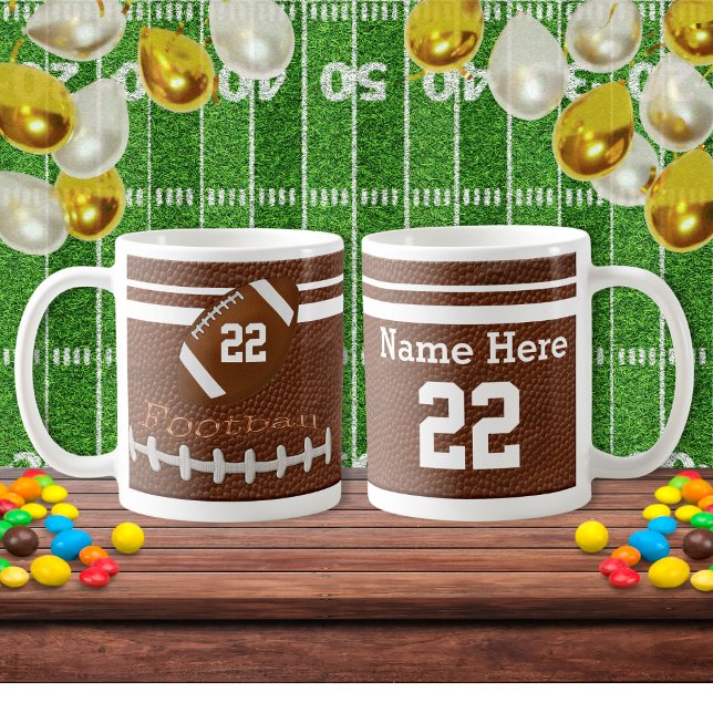 Mugs de l'équipe de football personnalisée NOM et  (Football Mugs. Football Senior Night Ideas. Football Team Gifts. Football Christmas Gift Ideas.)