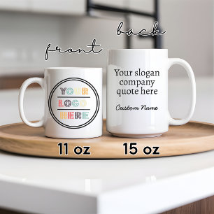 Mugs de logo personnalisés pour cadeaux d'entrepri