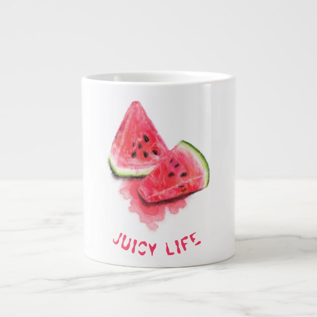 Mugs de pastèque douce - Texte personnalisé (Devant)