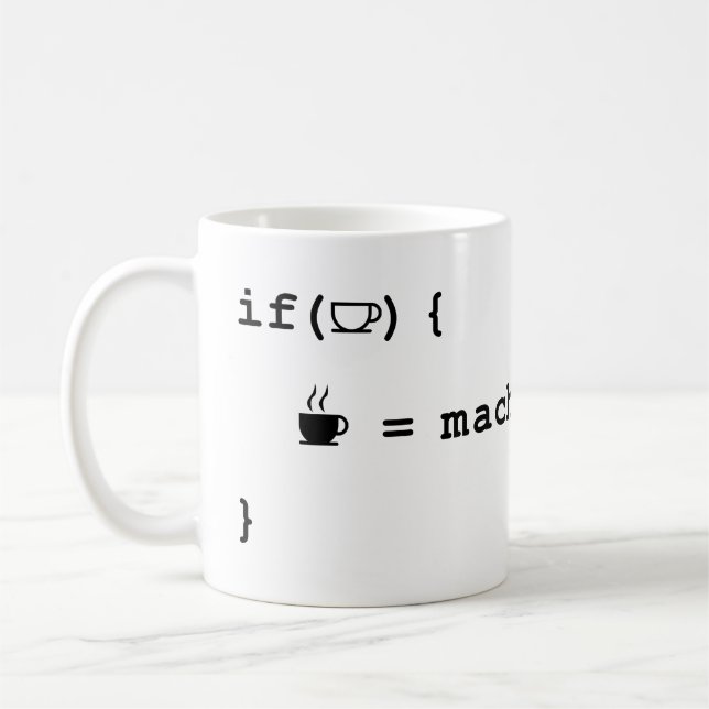 Mugs De Programmateur - Si La Mug De Café Est Vide (Gauche)