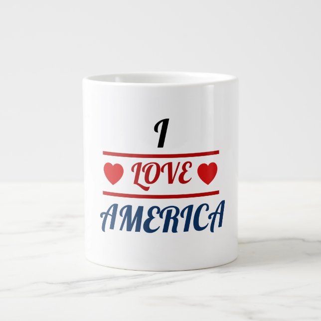 Mugs de Spécialité - J'aime l'Amérique (Devant)