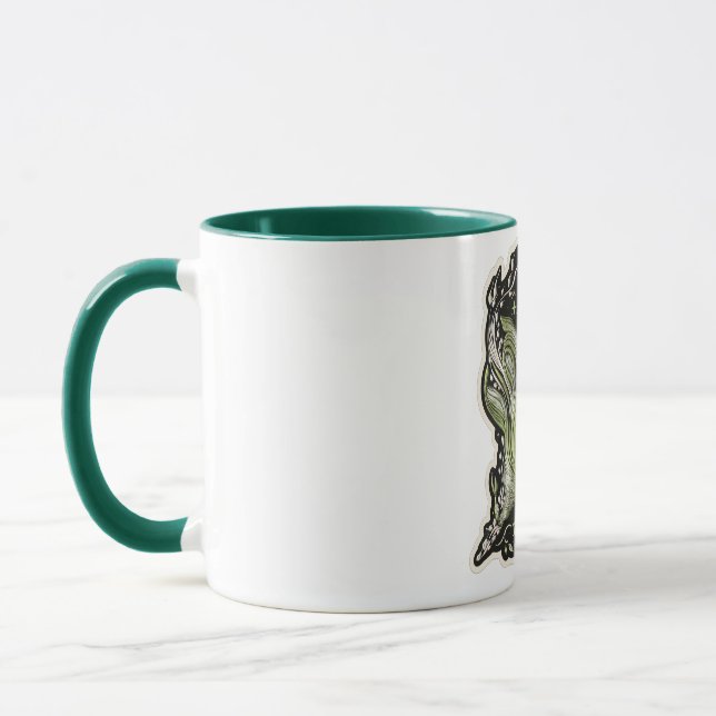 Mugs de style broderie verte esthétique botanique (Gauche)