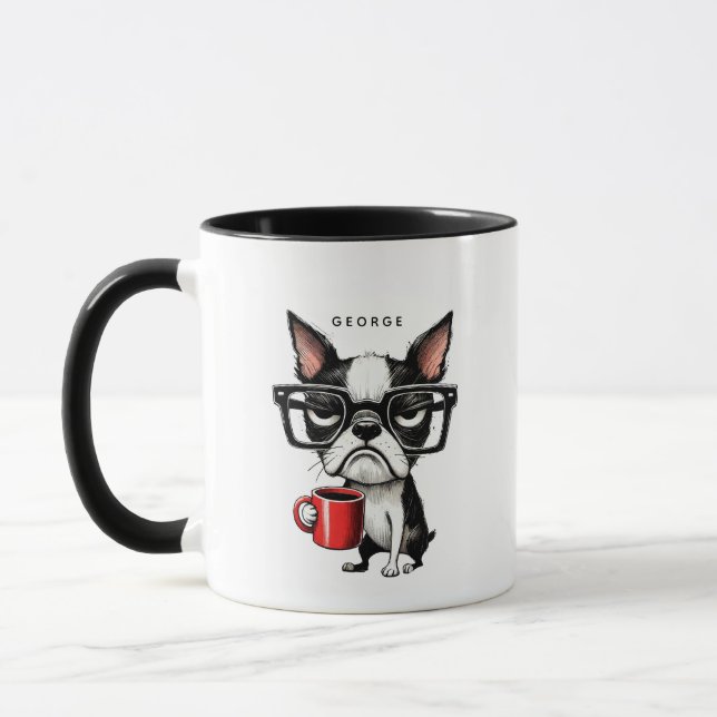 Mugs de Terrier de Boston (Gauche)